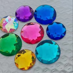 Cong Shao 20pcs 25mm Colorful Acrylic Rhinestone Round Flat Back Beads Crystal Stones DIY Costume Jewelry Accessories ZZ156