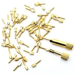 Dental Post Golden Plated Screw Post & Screw Post Key Dental Pins Supplies Dental Materials 50Pcs In Bag