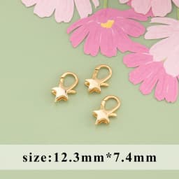 YEGUI M824,jewelry accessories,lobster clasp hooks,18k gold plated,0.3 microns,necklace bracelet,jewelry making,10pcs/lot