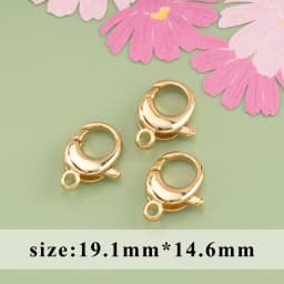 YEGUI M824,jewelry accessories,lobster clasp hooks,18k gold plated,0.3 microns,necklace bracelet,jewelry making,10pcs/lot