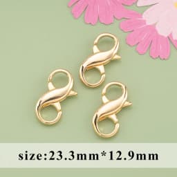 YEGUI M824,jewelry accessories,lobster clasp hooks,18k gold plated,0.3 microns,necklace bracelet,jewelry making,10pcs/lot