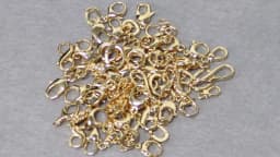 YEGUI M824,jewelry accessories,lobster clasp hooks,18k gold plated,0.3 microns,necklace bracelet,jewelry making,10pcs/lot