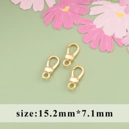 YEGUI M824,jewelry accessories,lobster clasp hooks,18k gold plated,0.3 microns,necklace bracelet,jewelry making,10pcs/lot