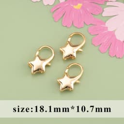 YEGUI M824,jewelry accessories,lobster clasp hooks,18k gold plated,0.3 microns,necklace bracelet,jewelry making,10pcs/lot