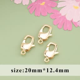 YEGUI M824,jewelry accessories,lobster clasp hooks,18k gold plated,0.3 microns,necklace bracelet,jewelry making,10pcs/lot
