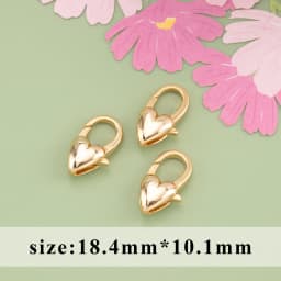 YEGUI M824,jewelry accessories,lobster clasp hooks,18k gold plated,0.3 microns,necklace bracelet,jewelry making,10pcs/lot