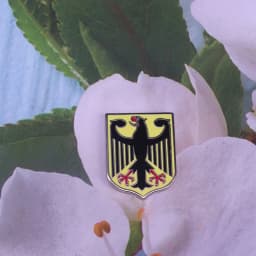 Germany Eagle Black Red Enamel Brooch Yellow Shield Badge For Lapel Coat Scarf Sweater Lover Collection