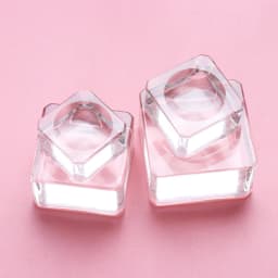 Square Crystal Glass Gasket False Eyelash Stand Glue Pad 4 Size Glue Holder Eyelashes Adhesive Pallet Paste Glue Pad Makeup Tool