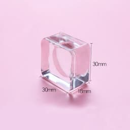 Square Crystal Glass Gasket False Eyelash Stand Glue Pad 4 Size Glue Holder Eyelashes Adhesive Pallet Paste Glue Pad Makeup Tool