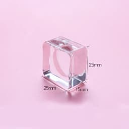 Square Crystal Glass Gasket False Eyelash Stand Glue Pad 4 Size Glue Holder Eyelashes Adhesive Pallet Paste Glue Pad Makeup Tool