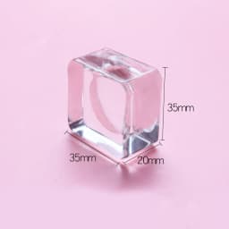 Square Crystal Glass Gasket False Eyelash Stand Glue Pad 4 Size Glue Holder Eyelashes Adhesive Pallet Paste Glue Pad Makeup Tool