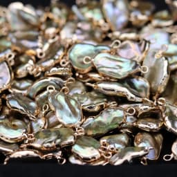 3PC Natural Freshwater Pearl Irregular Connector Pendant Double Hole Charm for Jewelry Making Necklace Bracelet 15x18-18x25mm