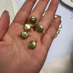 3PC Natural Freshwater Pearl Irregular Connector Pendant Double Hole Charm for Jewelry Making Necklace Bracelet 15x18-18x25mm