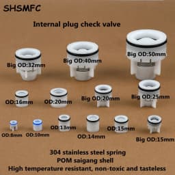 1-5Pcs 8~20-50mm O.D Inner Plug Check Valve Element Water Treatment Non-return Valve Spool Garden Irrigation Aquarium Fittings