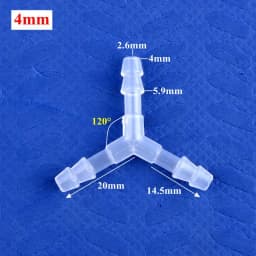 5~200Pcs 4~16mm Food Grade Plastic ∠120° Y-Type Tee Connector Aquarium Air Pump Liquid Gas Diverter Water Pagoda Hose Joint