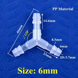 5~200Pcs 4~16mm Food Grade Plastic ∠120° Y-Type Tee Connector Aquarium Air Pump Liquid Gas Diverter Water Pagoda Hose Joint