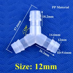 5~200Pcs 4~16mm Food Grade Plastic ∠120° Y-Type Tee Connector Aquarium Air Pump Liquid Gas Diverter Water Pagoda Hose Joint