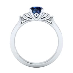 Genuine Natural Sri Lanka Sapphire S925 Sterling Silver Ring Birthstone Engagement Design Ring Ladies Blue Gemstone Fashion Ring