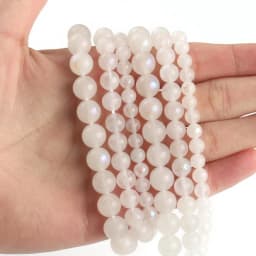 Natural Stone White Moonstone Beads Round Loose Spacer Beads For Jewelry Making DIY Bracelet Necklace 6/8/10mm 15Inches