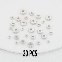 14K Gold Color Plated Brass 3mm 4mm 5mm 6mm 7mm Round Spacer Beads Flat Bracelet Beads High Quality Diy Jewelry Accessories