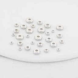 14K Gold Color Plated Brass 3mm 4mm 5mm 6mm 7mm Round Spacer Beads Flat Bracelet Beads High Quality Diy Jewelry Accessories