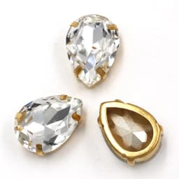 Clothing Accessories High Quality Glass Crystal Stones Teardrop Shape Gold Claw Setting Sew On Rhinestones Diy Garment/Shoes/Bag