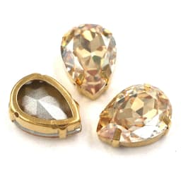 Clothing Accessories High Quality Glass Crystal Stones Teardrop Shape Gold Claw Setting Sew On Rhinestones Diy Garment/Shoes/Bag