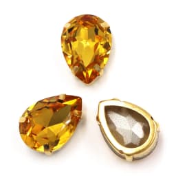 Clothing Accessories High Quality Glass Crystal Stones Teardrop Shape Gold Claw Setting Sew On Rhinestones Diy Garment/Shoes/Bag