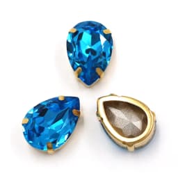 Clothing Accessories High Quality Glass Crystal Stones Teardrop Shape Gold Claw Setting Sew On Rhinestones Diy Garment/Shoes/Bag