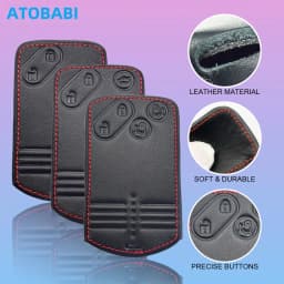 Leather Car Key Cover For Mazda CX-7 CX-9 MX-5 Miata RX-8 2007 2008 2009 Keychain Holder Smart Remote Control Fob Protector Case