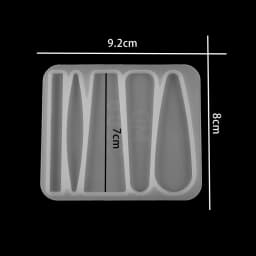 Barrettes Silicone Molds Metal Geometric Hair Clips Epoxy Resin Mold For DIY Resin Hairpin Crafts Jewelry Making Accessorires
