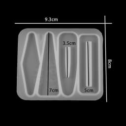 Barrettes Silicone Molds Metal Geometric Hair Clips Epoxy Resin Mold For DIY Resin Hairpin Crafts Jewelry Making Accessorires