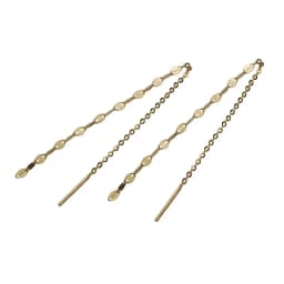 925 Sterling Silver Lips O Word Chain Tassel Stud Earrings Women 14k Gold Plating Earrings Summer Beach Party Jewelry