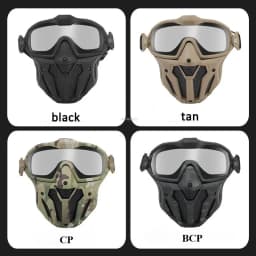Airsoft Mask Detachable Goggles with Anti-fog Fan Tactical Paintball Protective Full Face Mask Shooting CS Goggles Masks