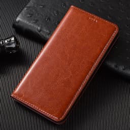 Crazy Horse Genuine Leather Flip Case For iPhone 6 6S 7 8 X XS XR 11 12 13 14 15 16 17 Pro Max Plus Phone Wallet Cover Cases