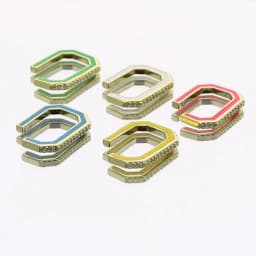 No piercing Clip on earring for women geometric rectangle shaped engraved cz Neon enamel colorful women no piercing ear cuff