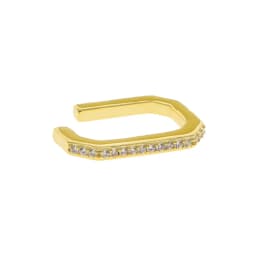 No piercing Clip on earring for women geometric rectangle shaped engraved cz Neon enamel colorful women no piercing ear cuff