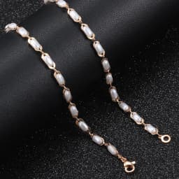 585 Rose Gold Color Necklaces for Women Men Bismark Hammered Link Chain Fashion Jewelry Accessories 5mm GN452A