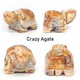 1.5" Tortoise Statue Natural Gemstone Carving Healing Crystal Animals Figurines Reiki Stones Decoration Wholesale
