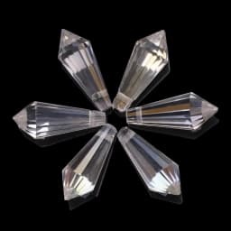 20Pcs/Lot Glass Drop Beads 8x20mm Long Bicone Shape Crystal Teadrop Pendant For DIY Making Charms Necklace Braclets Accessories