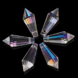 20Pcs/Lot Glass Drop Beads 8x20mm Long Bicone Shape Crystal Teadrop Pendant For DIY Making Charms Necklace Braclets Accessories