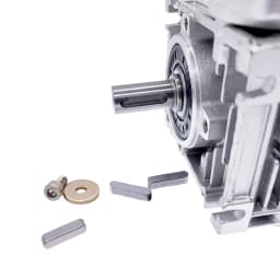 1PCS NMRV Worm Gear Reducer Keyway Shaft Single Output 14mm RV030 GearBox Double Output Shaft
