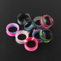 2pcs Silicone Flexible Ear Flesh Tunnel Plug Piercing Mixed Color Earlet Gauges Expansion Piercing Fashion Jewelry 6MM-25MM