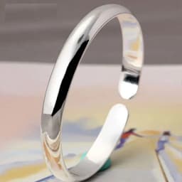 999 Sterling Silver Fashion Woman Cuff Bracelet Polishing Retro Chain Bangle Party Wedding Jewelry Charm Christmas Girl Gifts