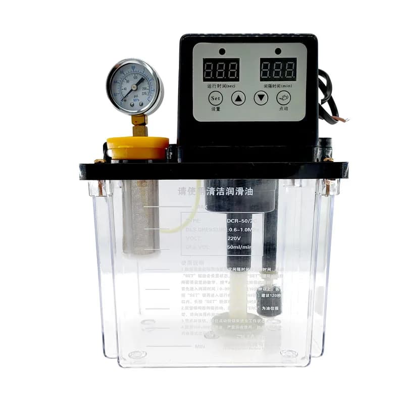 2L Lubricant Pump Automatic Lubricating Oil Pump Volt AC 220V CNC Electromagnetic Lubrication Pump Lubricator