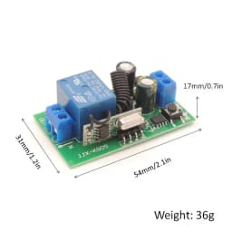 433MHz Wireless Universal Wide Range 500m Remote Control AC 220V 1CH 2 Gangs RF Relay Receiver and Transmitter for Light/Bulb/LE