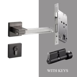 Hot Sale Modern Crystal Mute Room Door Lock Handle Fashion Interior Door Lock Gate Lock Furniture Hardware keyed entrance lock