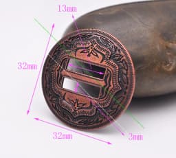 6X Western Cowboy Gold Sliver Saddles Tack Headstall Bridle Leathercraft Belt Hatband Slotted Conchos Buckle 1-1/4"