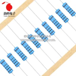 10pcs 3W Metal Film Resistor 1% 0.1R - 2.2M 2.2 10 100 150 220 270 330 470 1K 2.2K 4.7K 10K 15K 22K 47K 100K 220K 470K 1M ohm