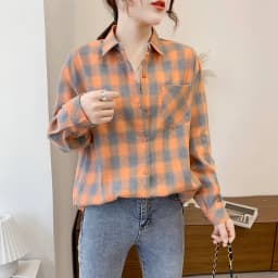 Elegant Design Style Plaid Shirt Women 2026 New Spring Autumn Casual Womens Blouses and Tops Ladies Loose Long Sleeve Blouse